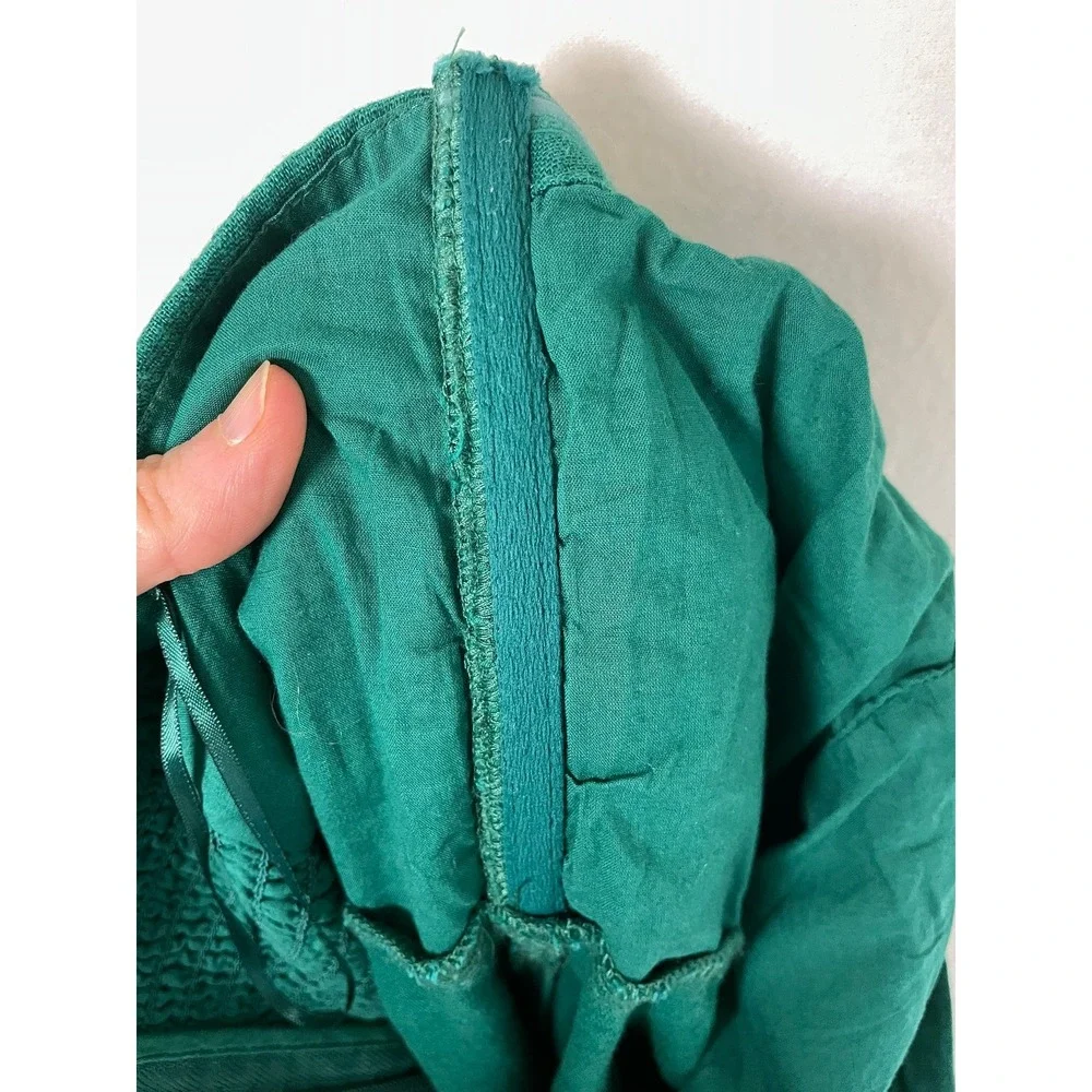 Abercrombie & Fitch Green Linen Blend Strapless Pleated Maxi Dress LT Large Tall